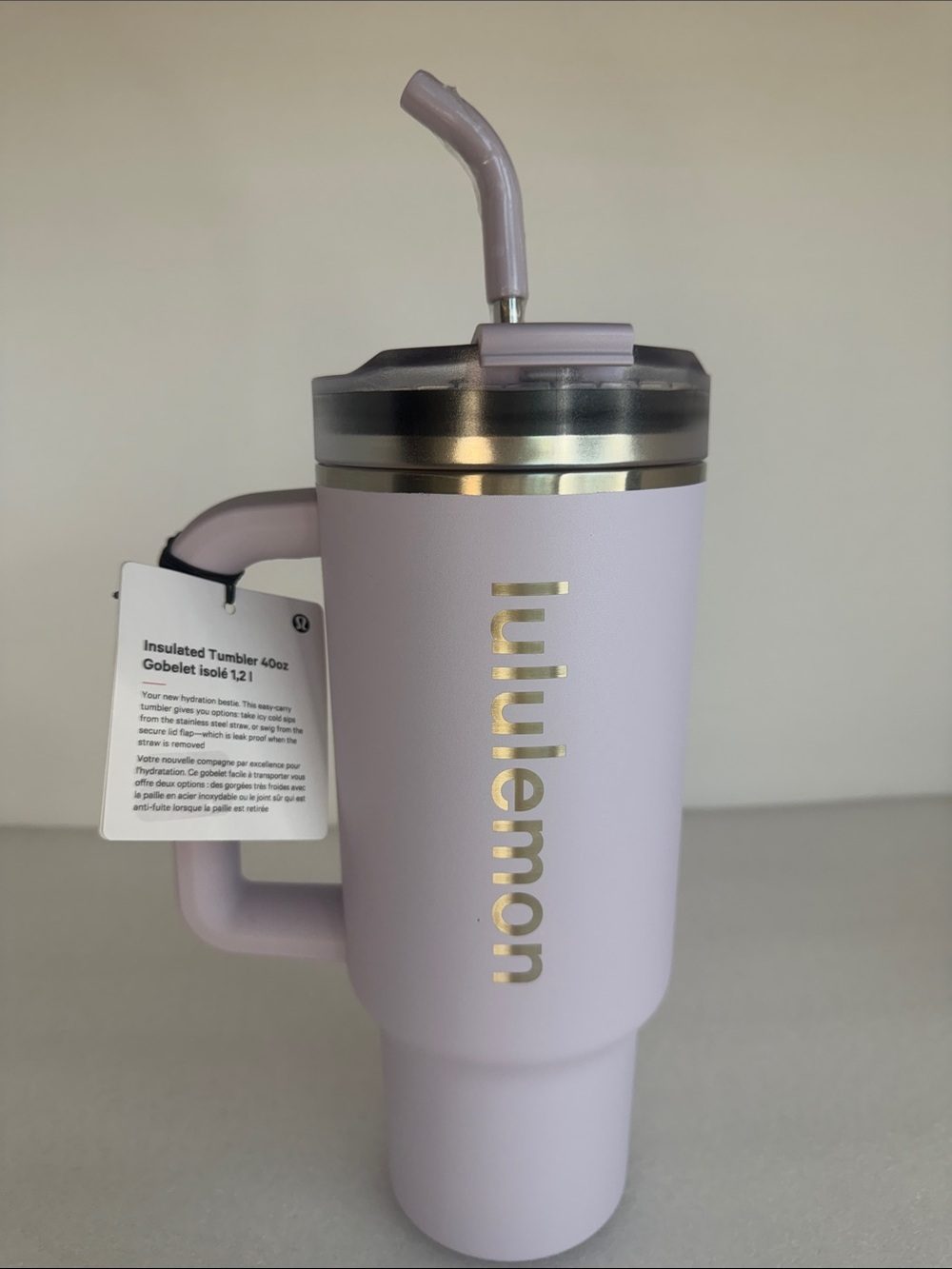 🆕 LULULEMON Insulated Tumbler 40oz Faint Lavender NWT - Picture 4 of 15